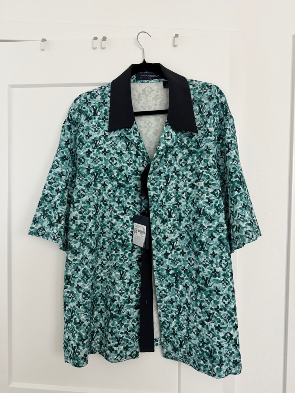 Louis Vuitton Teal and Black Monogram Camp Shirt ✨NWT NEVER WORN✨